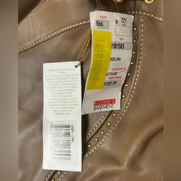 Perlina NWT camel color hobo style purse - Picture 8 of 8